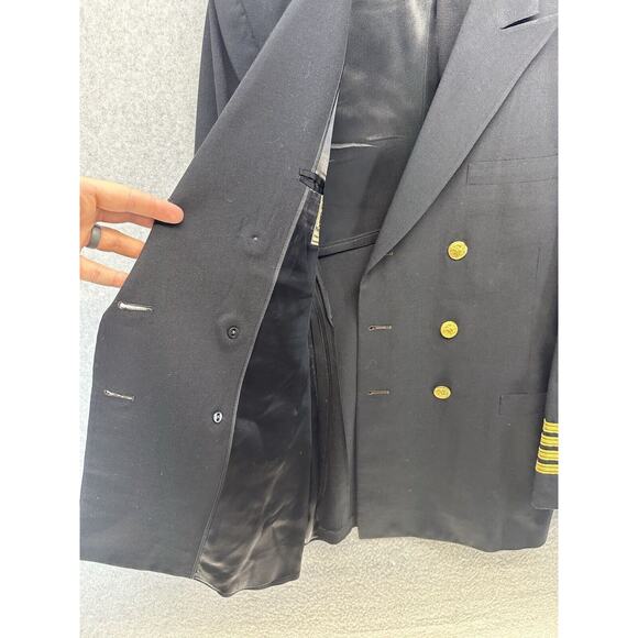 Abbott Vintage Mens Naval Captains At Sea Coat SDB Size 40 Reg Tailored - Picture 9 of 14